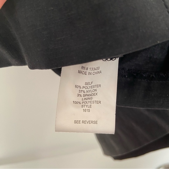 Black Mini Dress with Ruffled Shoulder - Picture 5 of 6